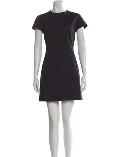 Pre-owned Theory Linen Mini Dress In Black