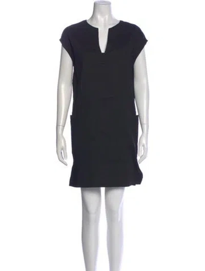 Pre-owned Theory Linen Mini Dress In Blue