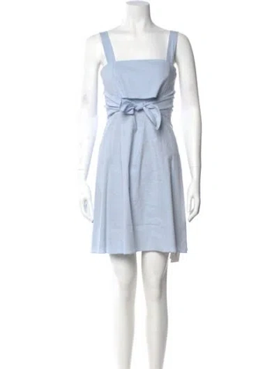Pre-owned Theory Linen Mini Dress In Blue
