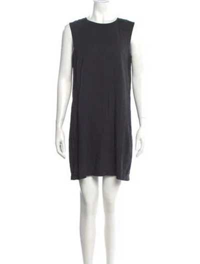 Pre-owned Theory Linen Mini Dress In Blue