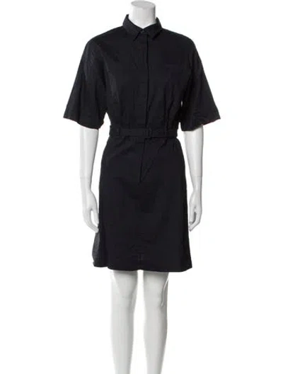 Pre-owned Theory Linen Mini Dress In Blue