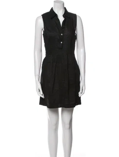 Pre-owned Theory Linen Mini Dress In Blue