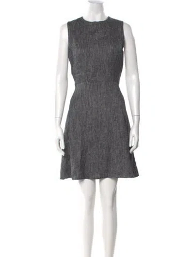 Pre-owned Theory Linen Mini Dress In Blue