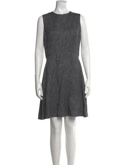 Pre-owned Theory Linen Mini Dress In Blue