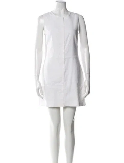 Pre-owned Theory Linen Mini Dress In Blue