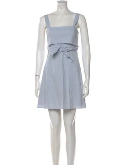 Pre-owned Theory Linen Mini Dress In Blue
