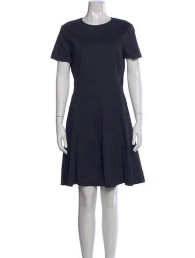 Pre-owned Theory Linen Mini Dress In Blue