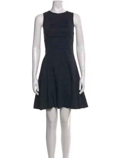 Pre-owned Theory Linen Mini Dress In Blue