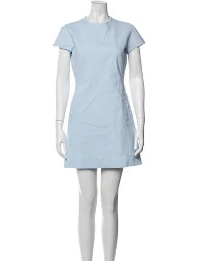 Pre-owned Theory Linen Mini Dress In Blue