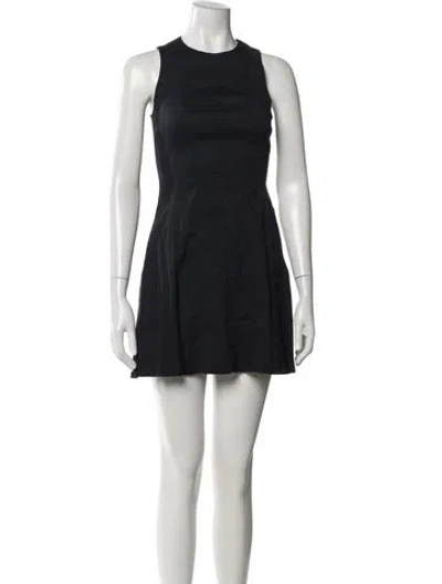 Pre-owned Theory Linen Mini Dress In Blue