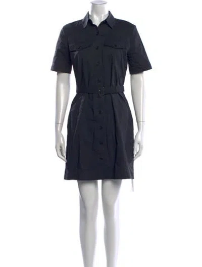 Pre-owned Theory Linen Mini Dress In Blue