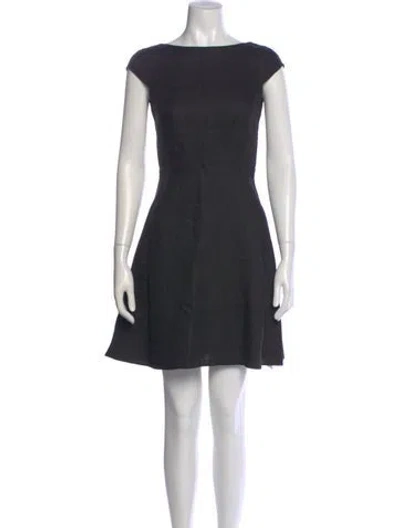 Pre-owned Theory Linen Mini Dress In Gray
