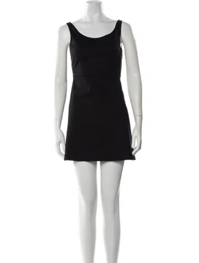 Pre-owned Theory Linen Mini Dress In Gray