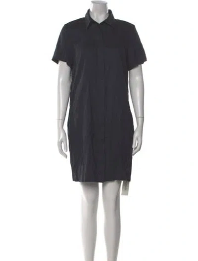 Pre-owned Theory Linen Mini Dress In Gray