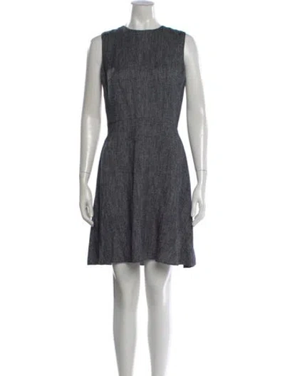 Pre-owned Theory Linen Mini Dress In Gray
