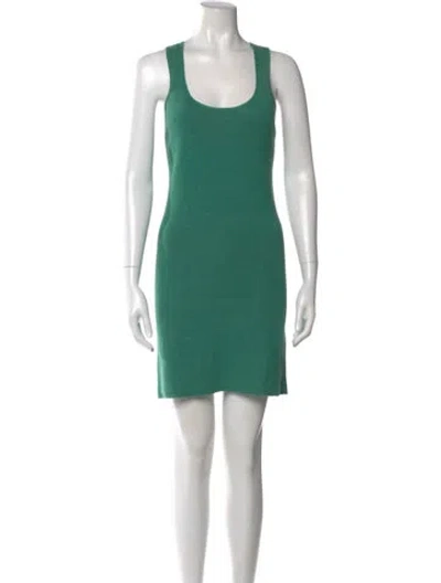 Pre-owned Theory Linen Mini Dress In Green