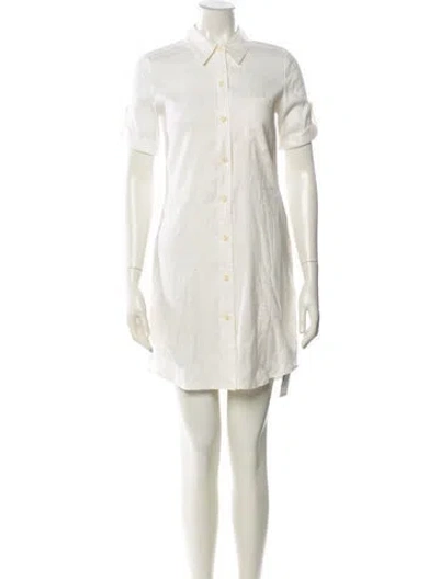 Pre-owned Theory Linen Mini Dress In Neutral