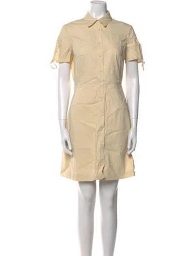 Pre-owned Theory Linen Mini Dress In Neutral