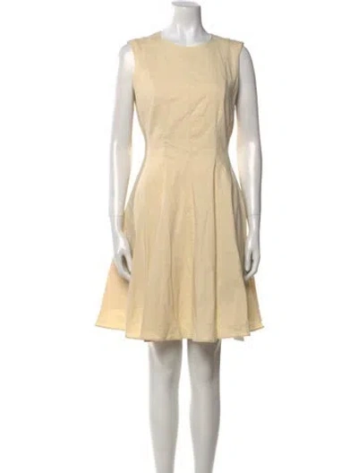 Pre-owned Theory Linen Mini Dress In Neutral