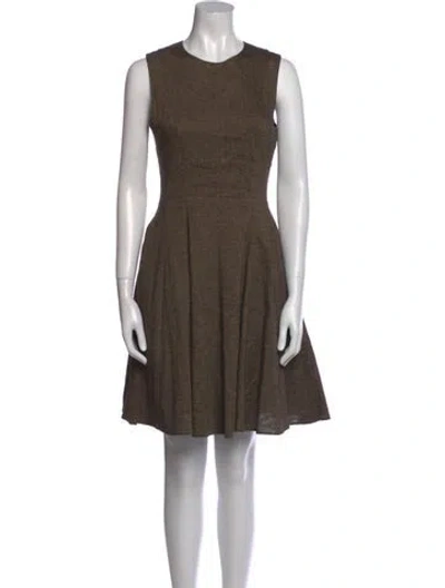 Pre-owned Theory Linen Mini Dress In Neutral