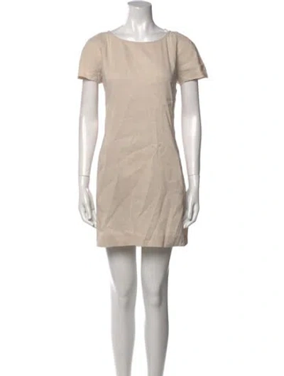 Pre-owned Theory Linen Mini Dress In Neutral