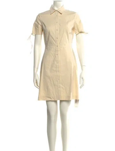 Pre-owned Theory Linen Mini Dress In Neutral
