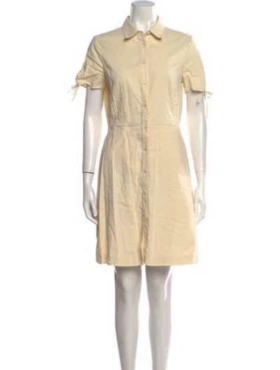 Pre-owned Theory Linen Mini Dress In Neutral