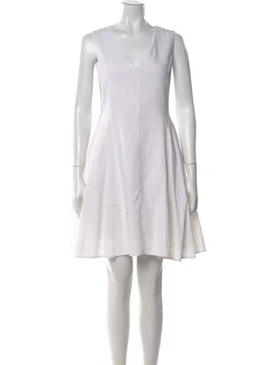 Pre-owned Theory Linen Mini Dress In Neutral