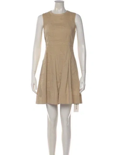 Pre-owned Theory Linen Mini Dress In Neutral