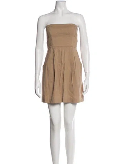 Pre-owned Theory Linen Mini Dress In Neutral