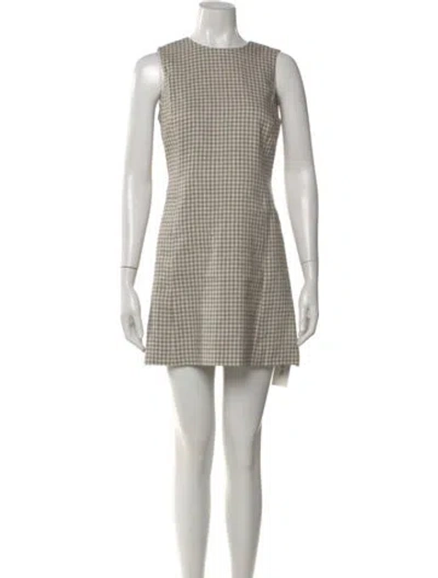Pre-owned Theory Linen Mini Dress In Neutral