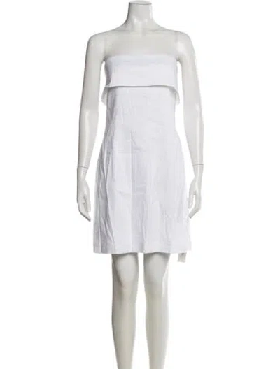 Pre-owned Theory Linen Mini Dress In Neutral