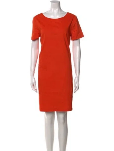 Pre-owned Theory Linen Mini Dress In Orange