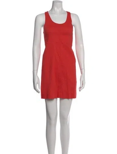Pre-owned Theory Linen Mini Dress In Orange