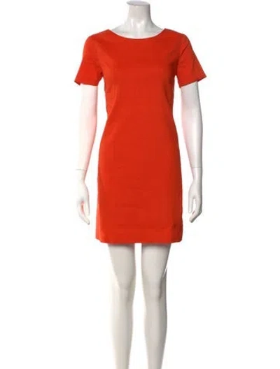 Pre-owned Theory Linen Mini Dress In Orange