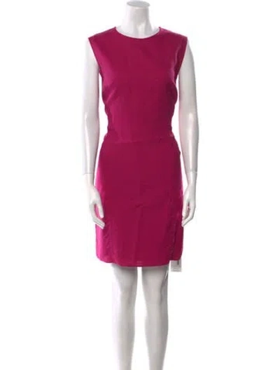 Pre-owned Theory Linen Mini Dress In Pink