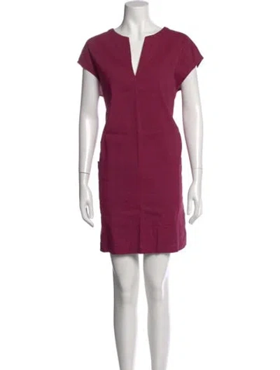 Pre-owned Theory Linen Mini Dress In Pink