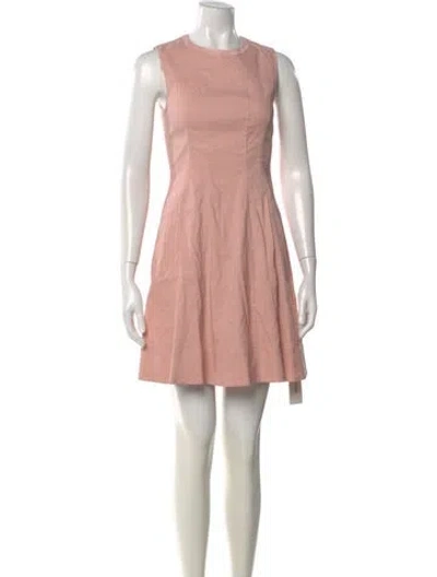Pre-owned Theory Linen Mini Dress In Pink