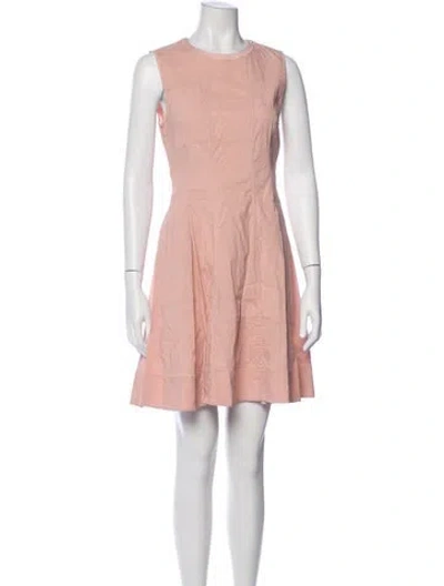 Pre-owned Theory Linen Mini Dress In Pink