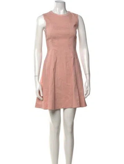 Pre-owned Theory Linen Mini Dress In Pink