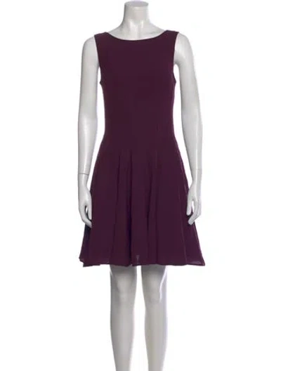 Pre-owned Theory Linen Mini Dress In Purple