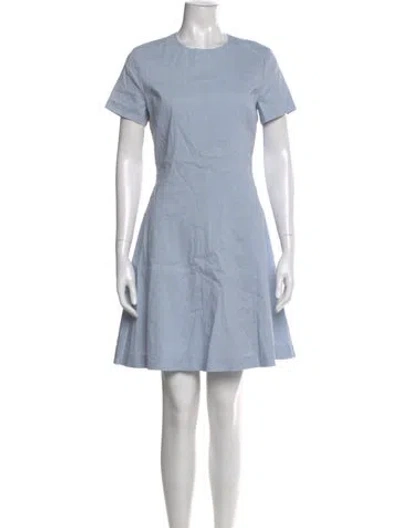 Pre-owned Theory Linen Mini Dress W/ Tags In Blue