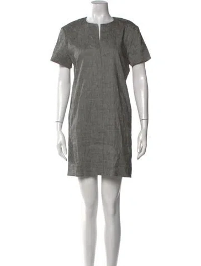 Pre-owned Theory Linen Mini Dress W/ Tags In Gray