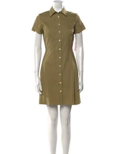 Pre-owned Theory Linen Mini Dress W/ Tags In Green