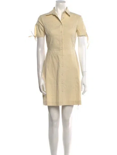 Pre-owned Theory Linen Mini Dress W/ Tags In Neutral