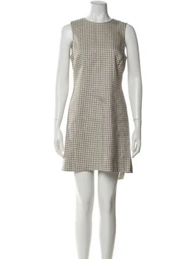 Pre-owned Theory Linen Mini Dress W/ Tags In Neutral