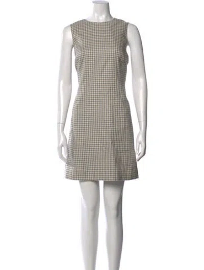 Pre-owned Theory Linen Mini Dress W/ Tags In Neutral