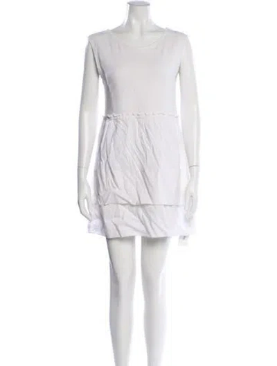 Pre-owned Theory Linen Mini Dress In White