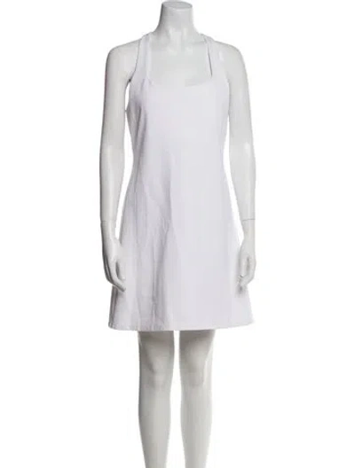 Pre-owned Theory Linen Mini Dress In White