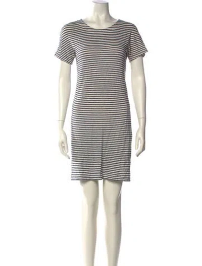 Pre-owned Theory Linen Mini Dress In White